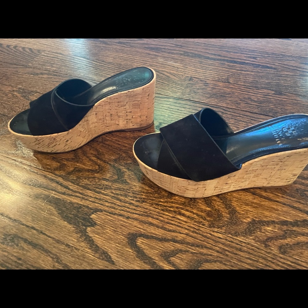 Vince Camuto suede wedges-worn only afew times